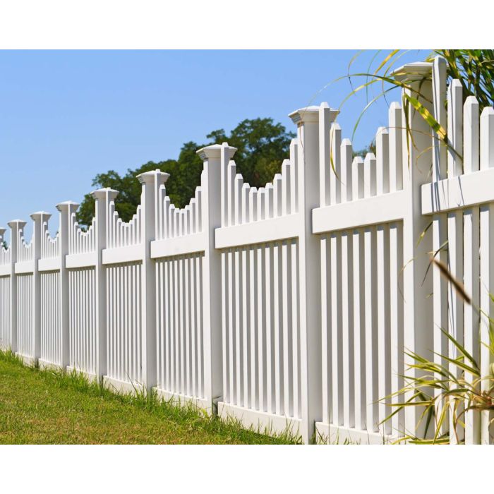5&rsquo; Tall Scalloped Picket Fence