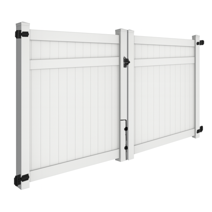 7' Tall x 12' Wide Premium Privacy Double Gate Kit - Hinges, Doubled ...